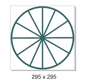 Circle divided,295 x 295mm Min buy 3
